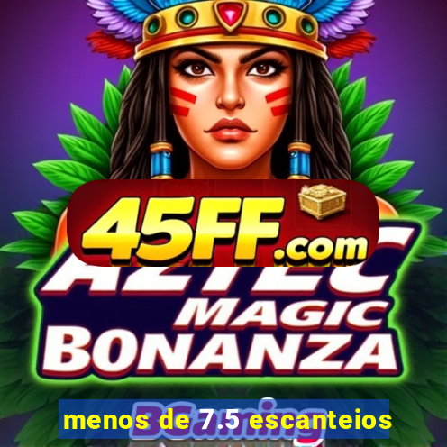 menos de 7.5 escanteios